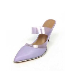 BCBGeneration  Lavender Pointed Toe Mules Clear Strap Rhinestone Heels Size 6.5‎